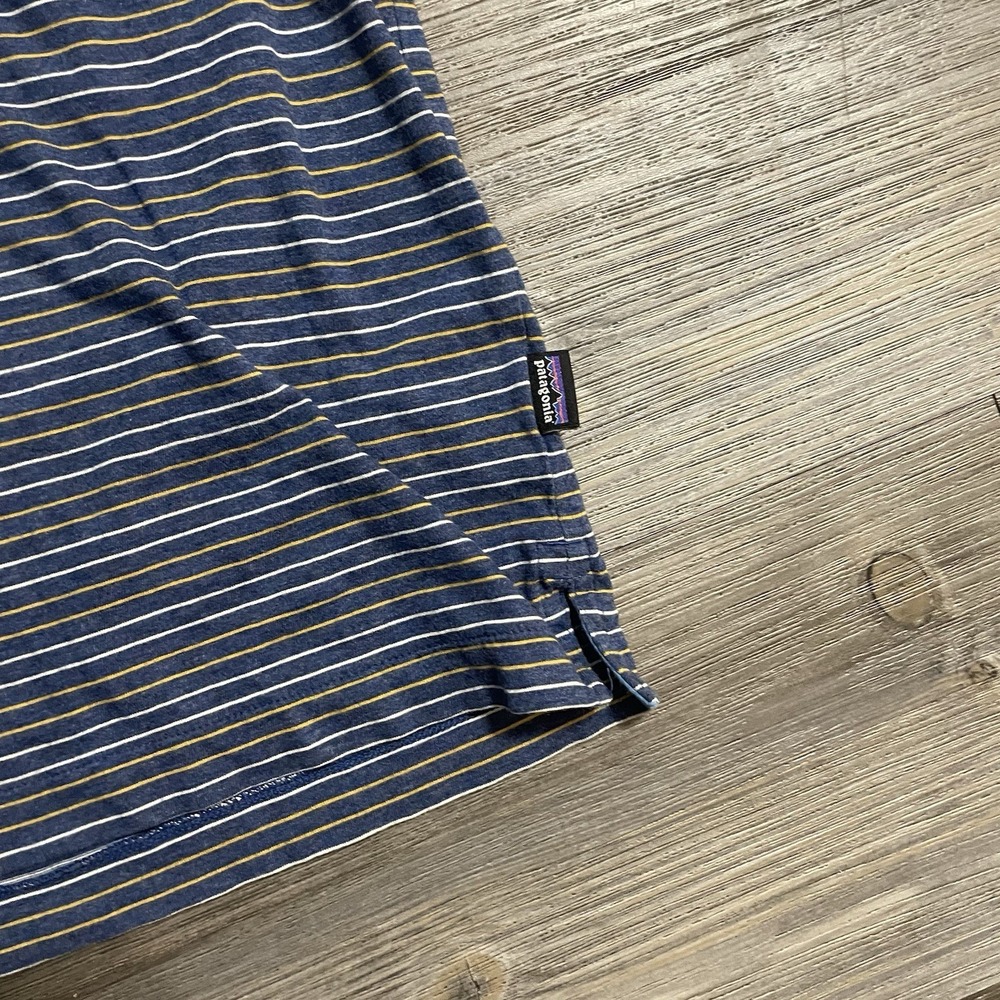 Patagonia Men's Polo Duo - Navy Blue & White with Multi Stripes - Picture 8 of 9